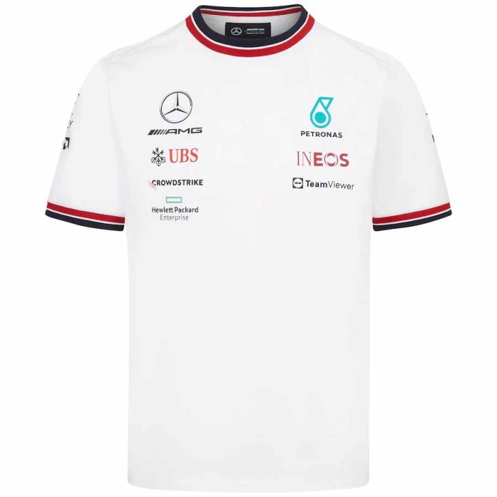 Mercedes AMG Petronas F1 Racing Team T-Shirt - White 2022