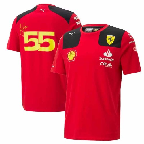 Scuderia Ferrari F1 Racing Team Carlos Sainz #55 T-Shirt 2023