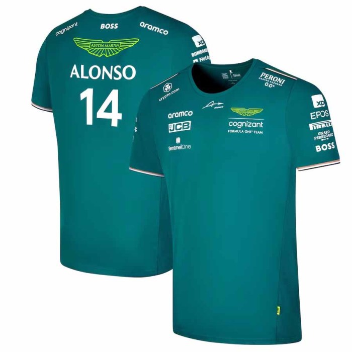 Aston Martin Aramco Cognizant F1 Racing Team Fernando Alonso Driver T-Shirt 2023