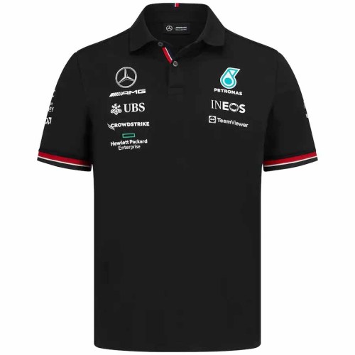 Mercedes AMG Petronas F1 Racing Team Polo - Black 2022