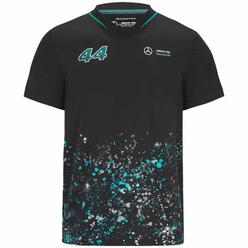 Mercedes AMG Petronas F1 Lewis Hamilton #44 Sports T-Shirt - Black 2022