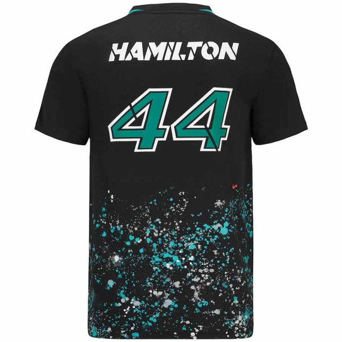 Mercedes AMG Petronas F1 Lewis Hamilton #44 Sports T-Shirt - Black 2022
