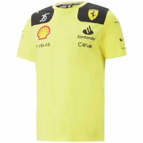 Scuderia Ferrari F1 Racing Team T-Shirt Yellow 2023