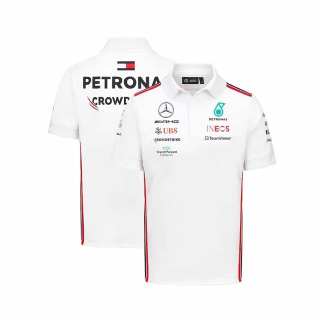 Mercedes AMG Petronas F1 Racing Team Polo - White 2023