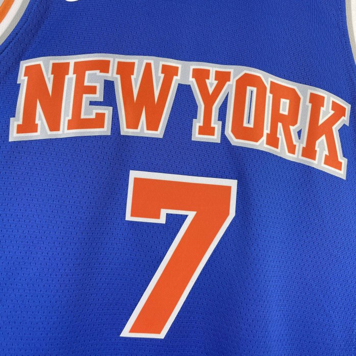 Heat Transfer 2023 New York Knicks Carmelo Anthony Away Blue Jersey