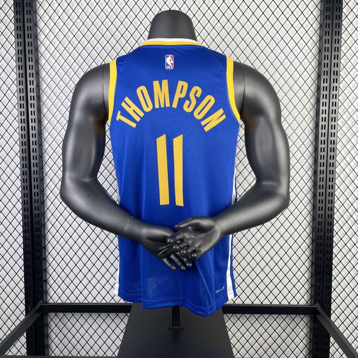 Heat Transfer 2023 NBA Golden State Warriors Klay Thompson Away Blue Jersey