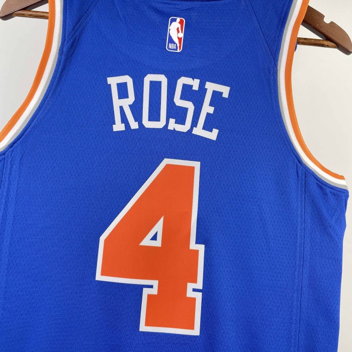 Heat Transfer 2023 New York Knicks Derrick Rose Away Blue jersey