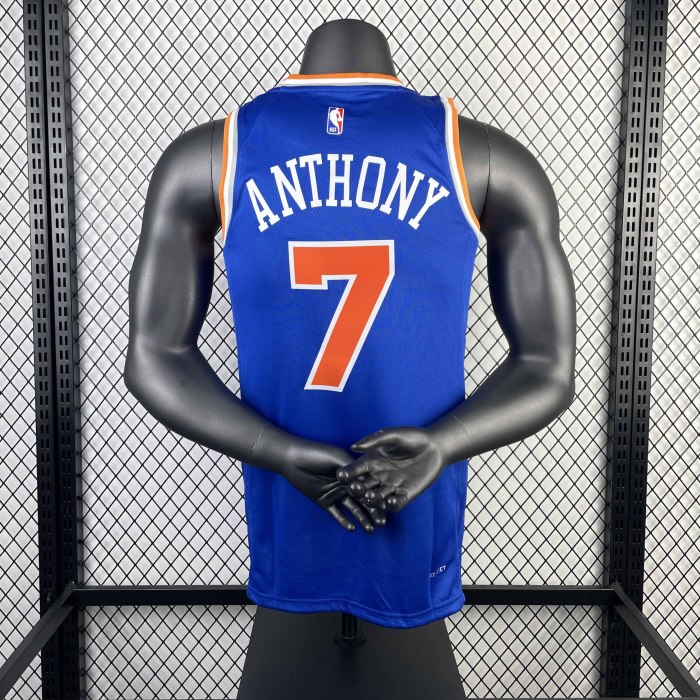 Heat Transfer 2023 New York Knicks Carmelo Anthony Away Blue Jersey