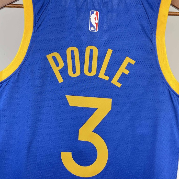 Heat Transfer 2023 NBA  Golden State Warriors Jordan Poole Away Blue Jersey