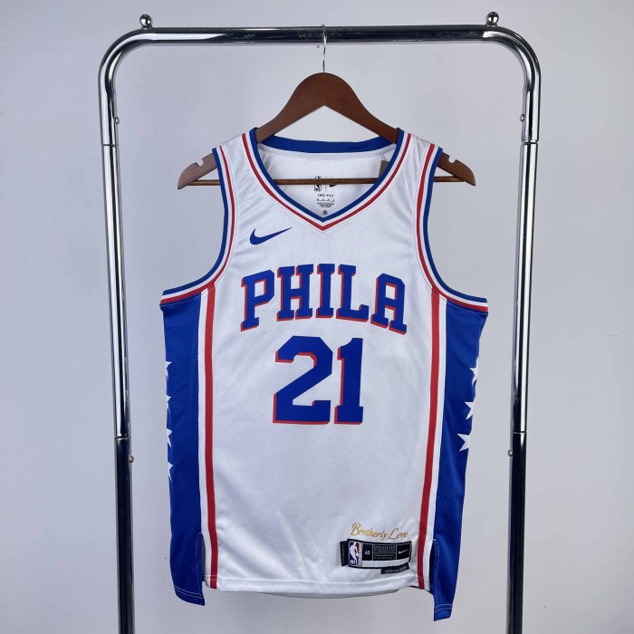 Heat Transfer 2023 Philadelphia 76ers Joel Embiid Home White Jersey