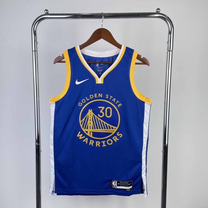 Heat Transfer 2023 Golden State Warriors Stephen Curry Away Blue Jersey