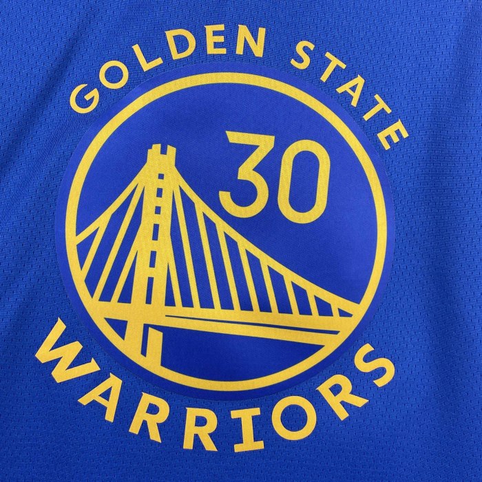 Heat Transfer 2023 Golden State Warriors Stephen Curry Away Blue Jersey