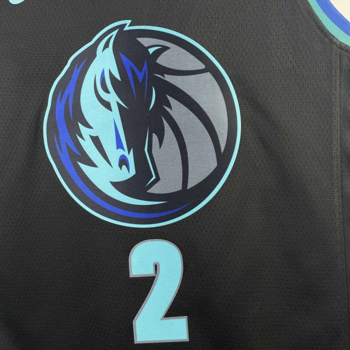 Heat Transfer 2023 Dallas Mavericks Kyrie Irving Bull Head Black Jersey