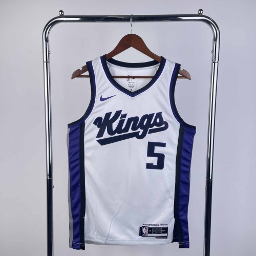 Heat Transfer 2024 Sacramento Kings De'Aaron Fox Home White Jersey