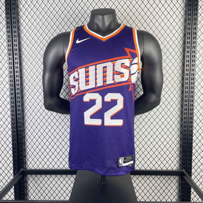 Heat Transfer 2024 Phoenix Suns DeAndre Ayton Away Purple Jersey