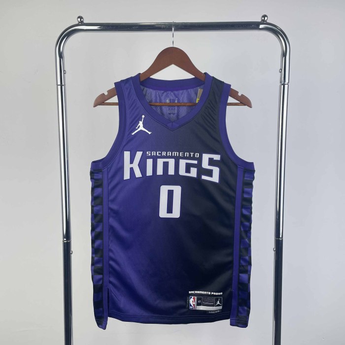 Heat Transfer 2024 Sacramento Kings Malik Monk Purple Jersey