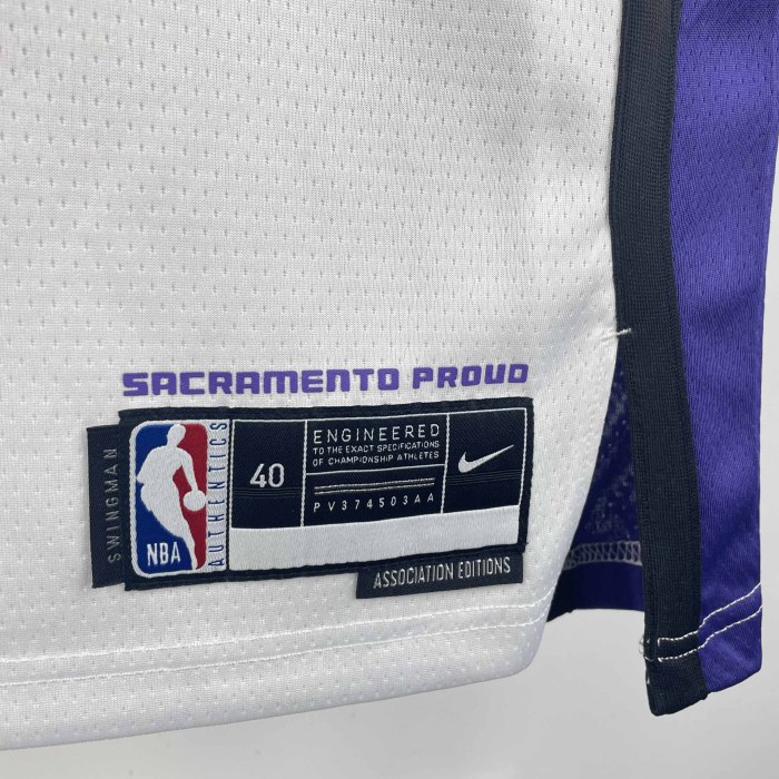 Heat Transfer 2024 Sacramento Kings De'Aaron Fox Home White Jersey