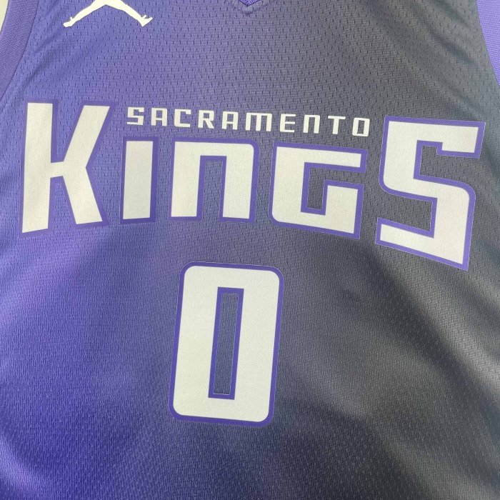 Heat Transfer 2024 Sacramento Kings Malik Monk Purple Jersey