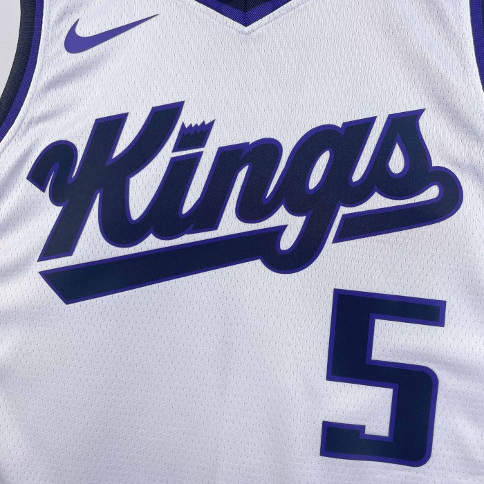 Heat Transfer 2024 Sacramento Kings De'Aaron Fox Home White Jersey
