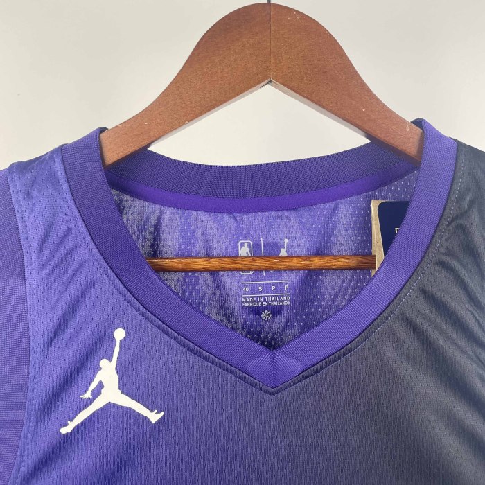 Heat Transfer 2024 Sacramento Kings De'Aaron Fox Purple Jersey