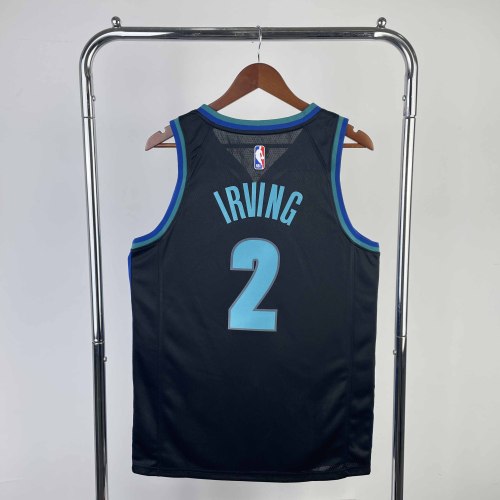 Heat Transfer 2023 Dallas Mavericks Kyrie Irving Bull Head Black Jersey