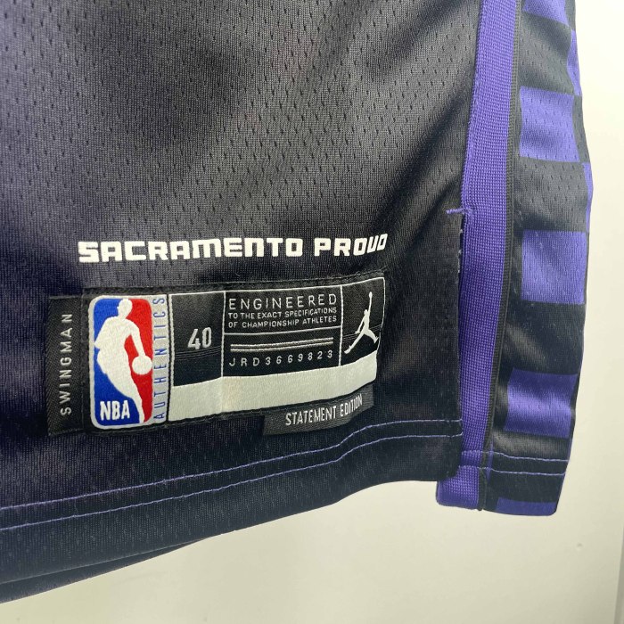 Heat Transfer 2024 Sacramento Kings De'Aaron Fox Purple Jersey