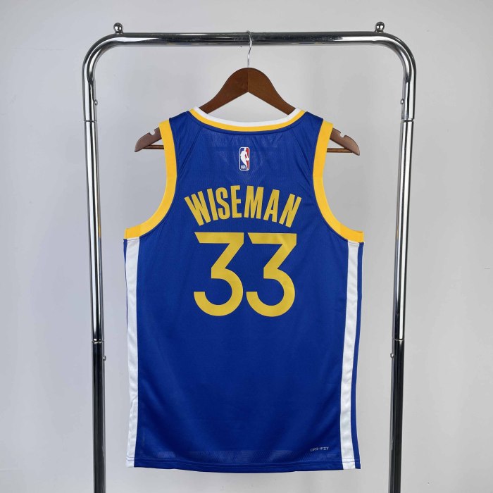Heat Transfer 2023 Golden State Warriors James Wiseman Away Blue Jersey