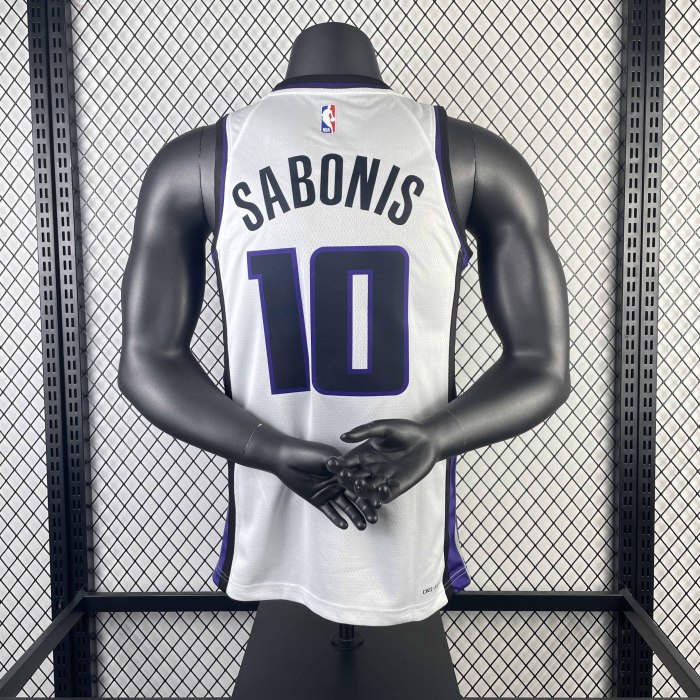 Heat Transfer 2024 Sacramento Kings Domantas Sabonis Home White Jersey