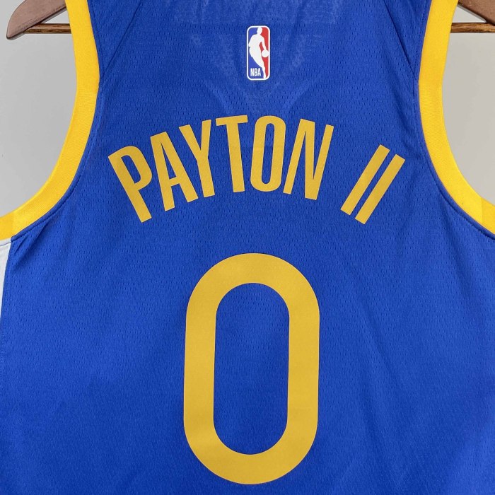 Heat Transfer 2023 Golden State Warriors Gary Payton II Away Blue Jersey