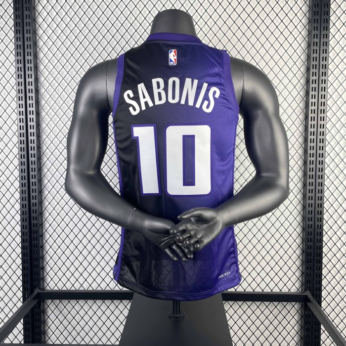 Heat Transfer 2024 Sacramento Kings Domantas Sabonis Purple Jersey