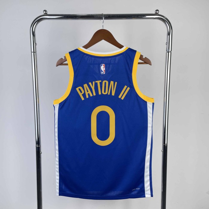 Heat Transfer 2023 Golden State Warriors Gary Payton II Away Blue Jersey