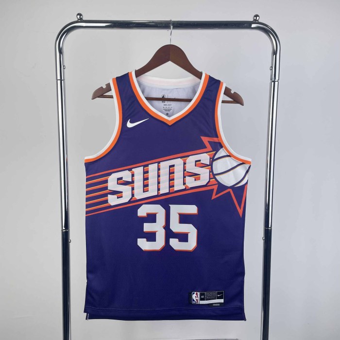 Heat Transfer 2024 Phoenix Suns Kevin Durant Away Purple Jersey