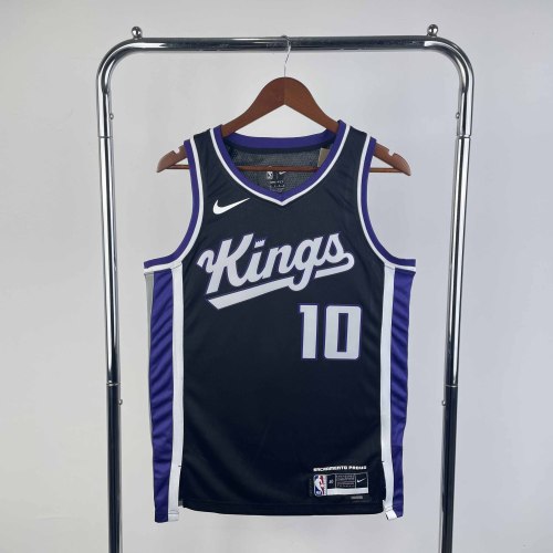 Heat Transfer 2024 Sacramento Kings Domantas Sabonis Away Black Jersey