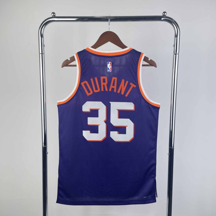 Heat Transfer 2024 Phoenix Suns Kevin Durant Away Purple Jersey