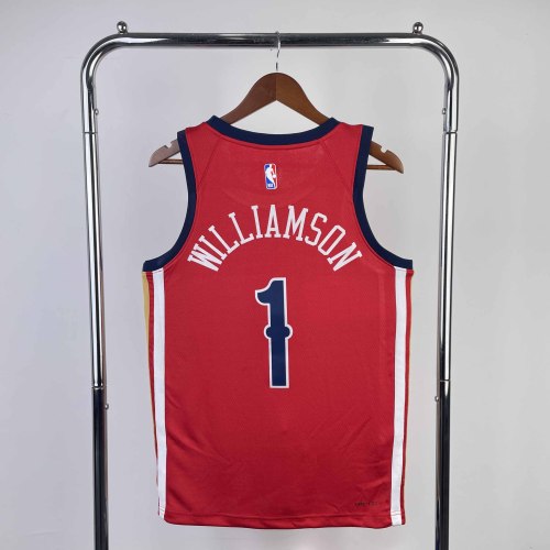 Heat Transfer 2024 New Orleans Pelicans Zion Williamson Red Jersey