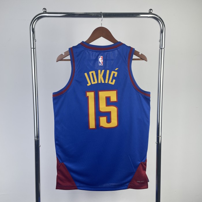 Heat Transfer 2024 NBA Denver Nuggets Nikola Jokic Blue Jersey