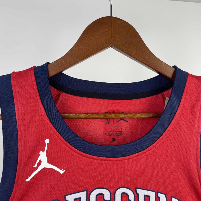Heat Transfer 2024 New Orleans Pelicans Zion Williamson Red Jersey