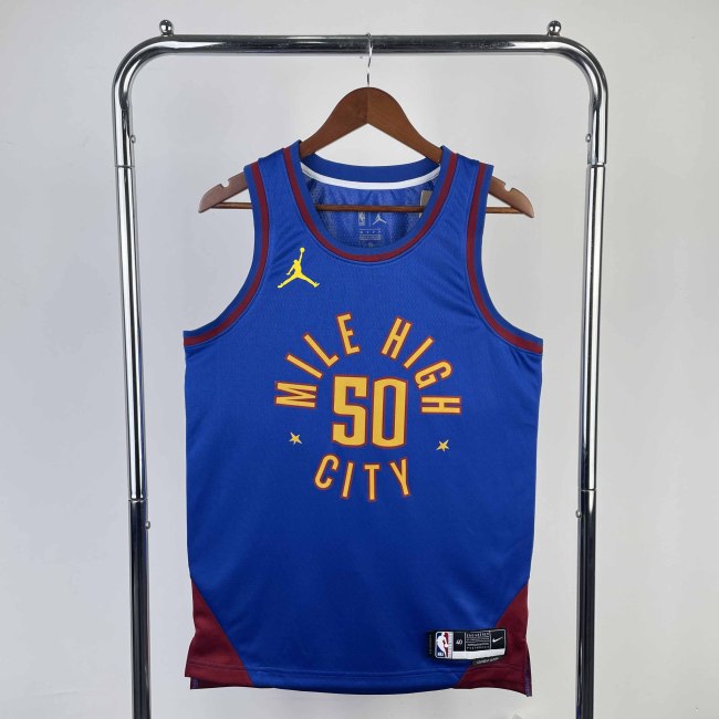 Heat Transfer 2024 NBA Denver Nuggets Gordon Blue Jersey