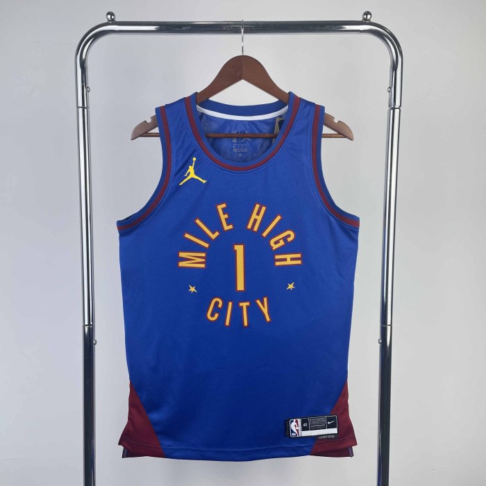 Heat Transfer 2024 NBA Denver Nuggets Porter JR.Blue Jersey