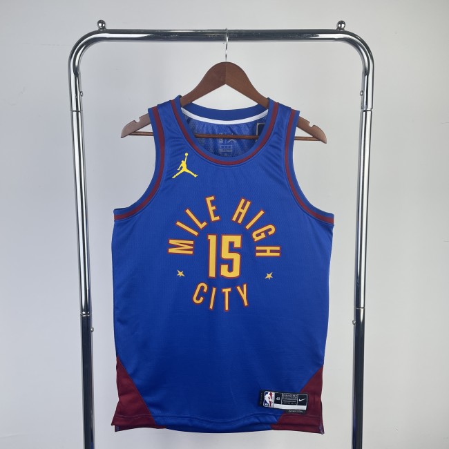 Heat Transfer 2024 NBA Denver Nuggets Nikola Jokic Blue Jersey