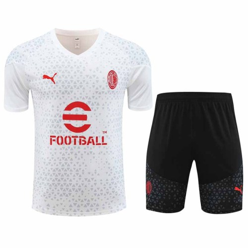 Kids Kit 23-24 AC Milan White Training set Football shirt + short