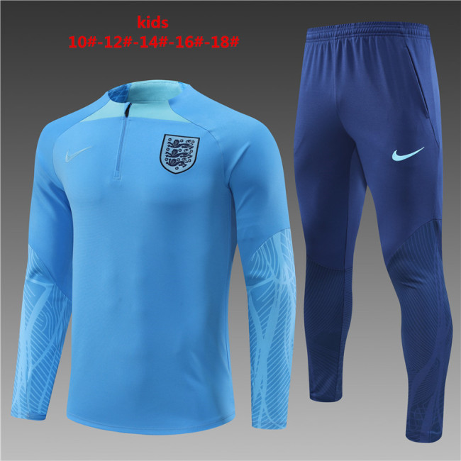 Kids Kit  23-24 England blue Training set Football Kit Soccer Kit