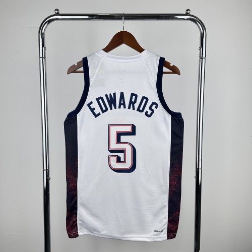 Heat Transfer 2024 Olympic Games USA white Edwaros Jersey