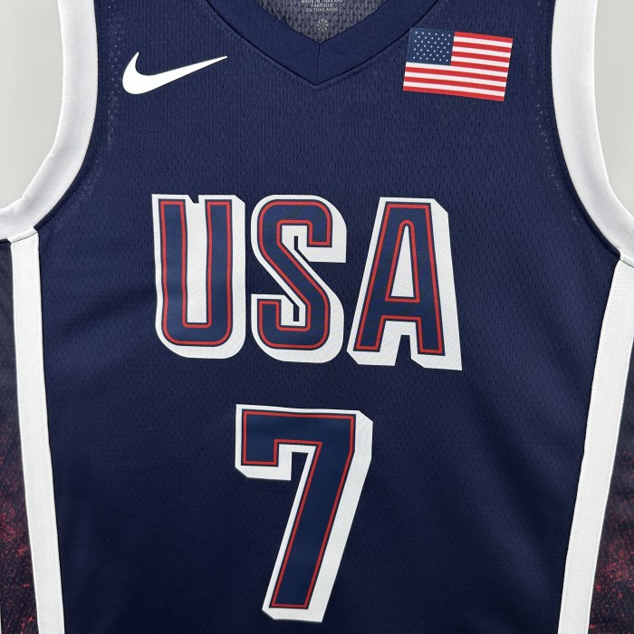 Heat Transfer 2024 Olympic Games USA blue  Durant Jersey