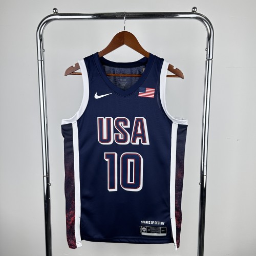 Heat Transfer 2024 Olympic Games USA blue  Tatum Jersey