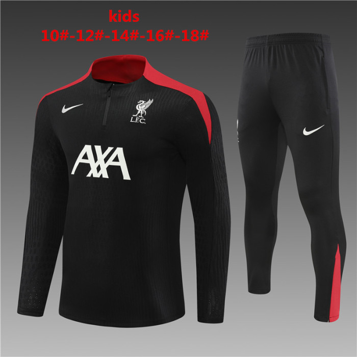 Kids Kit 24/25 Liverpool black Player Version Training set Football Kit Soccer Kit