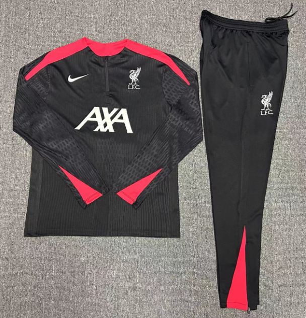 Kids Kit 24/25 Liverpool black Player Version Training set Football Kit Soccer Kit