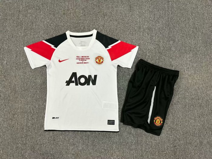 Retro Kids Manchester United 10/11 Away Jersey Football Kit