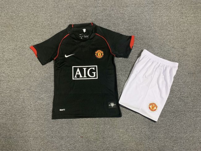 Retro Kids Manchester United 07/08 Away Jersey Football Kit