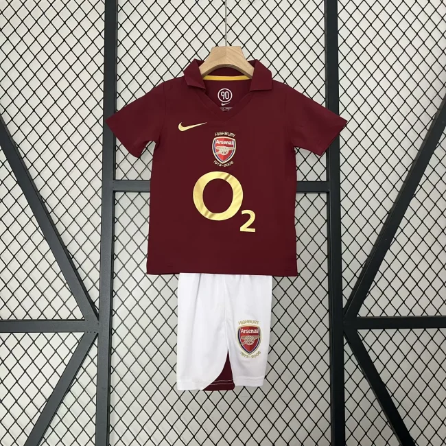 Retro Kids Arsenal 05/06 Home Jersey Football Kit